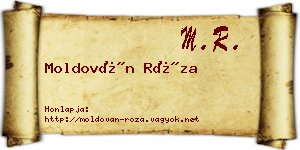 Moldován Róza névjegykártya